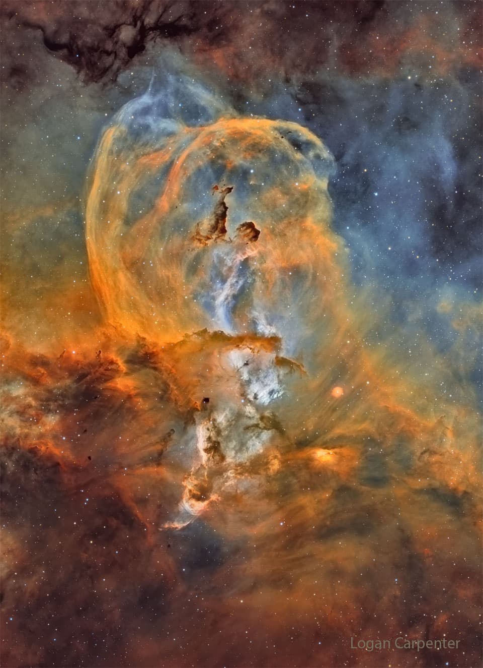 NASA obrázek dne: NGC 3576: Mlhovina Socha svobody