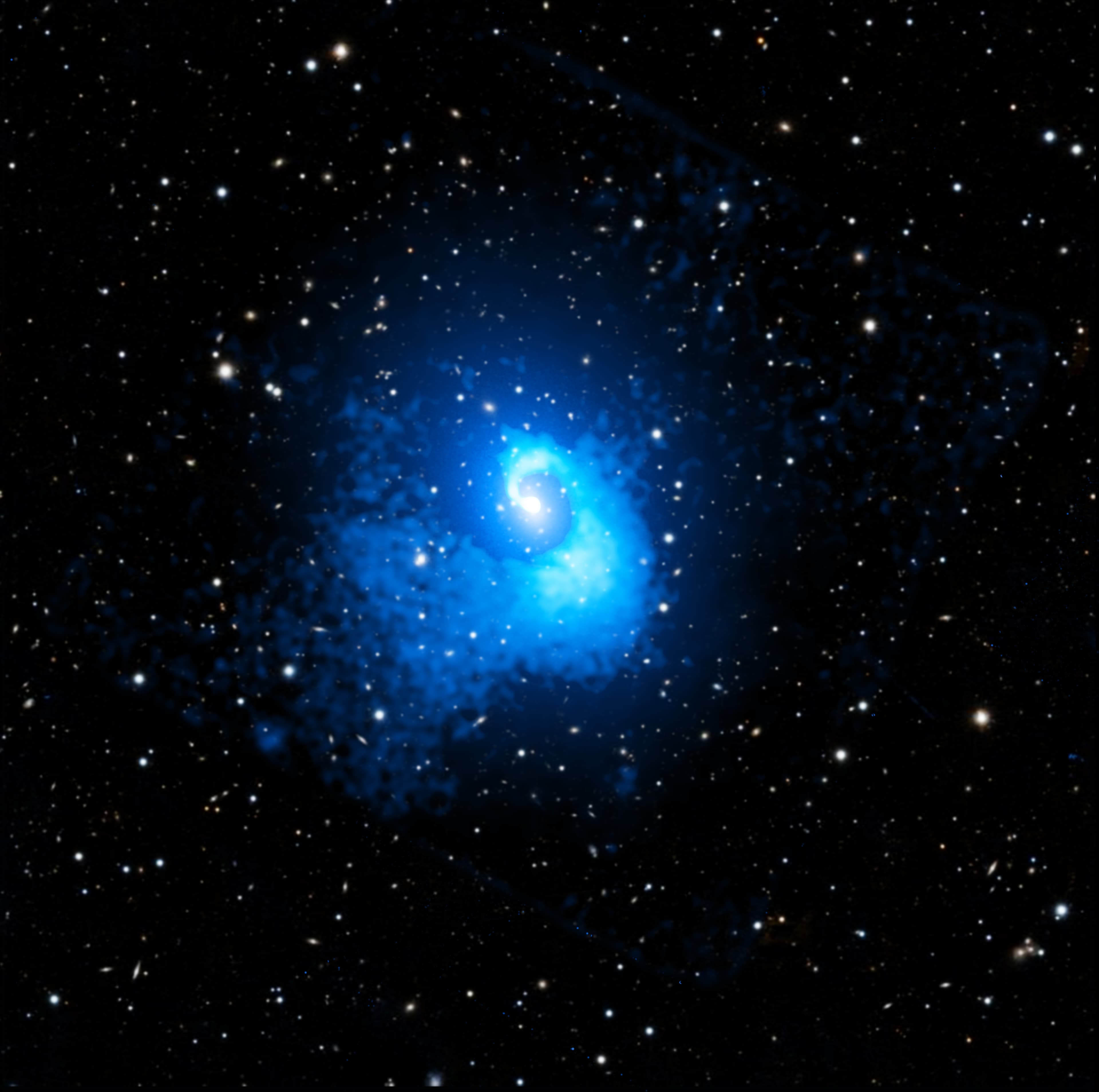 NASA obrázek dne: Srážka kup galaxií